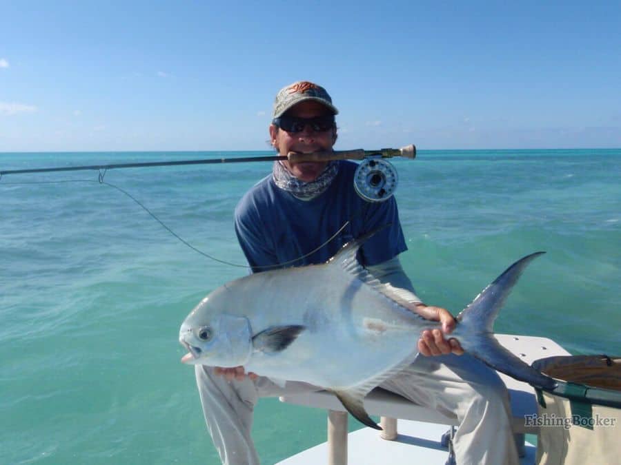 permit caught on fly rod in Gulf of Mexico